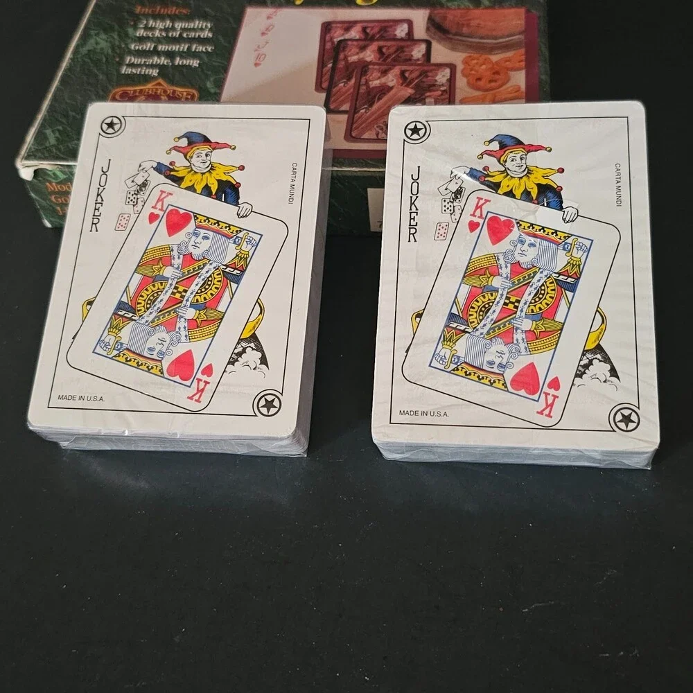 New Sealed Golf Playing Cards, 2 Decks, Open Box